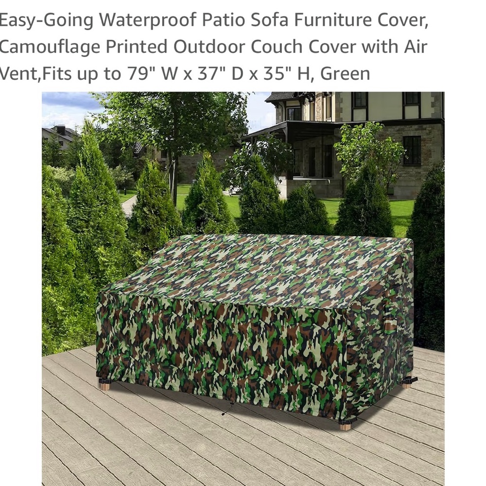 Camouflage Outdoor Couch Cover‎ NEW